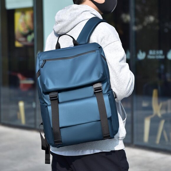 Laptop Business Backpack for Men For College & Travel Waterproof Anti Theft BLUE - Picture 13 of 13